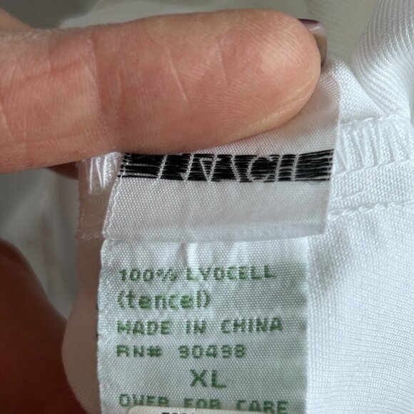 Pulp White Casual 3/4 Sleeves Tencel Button Front  Shirt Size M - Picture 3 of 7